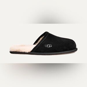 UGG Australia Black Suede Slippers size 11 trending cozy slide on shoe mens